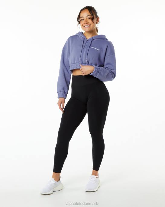 klassisk hættetrøje med hovedstad Kvinder Alphalete J8D2283 tøj digital violet lilla