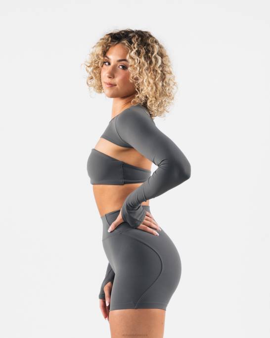 aura trækker på skuldrene Kvinder Alphalete J8D2245 tøj tin grå