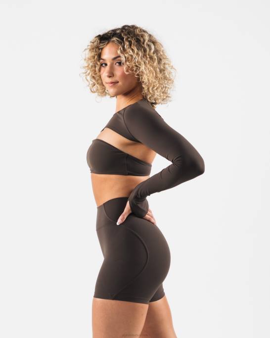 aura trækker på skuldrene Kvinder Alphalete J8D2246 tøj kashmir brun