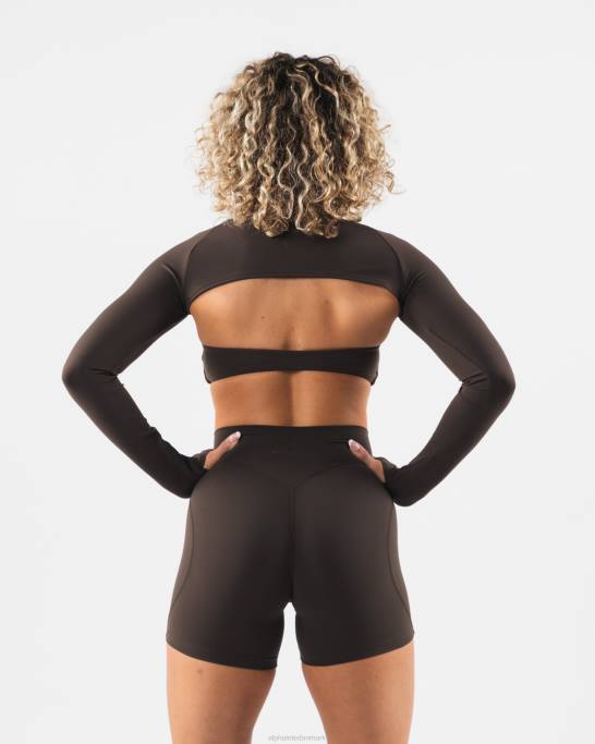 aura trækker på skuldrene Kvinder Alphalete J8D2246 tøj kashmir brun