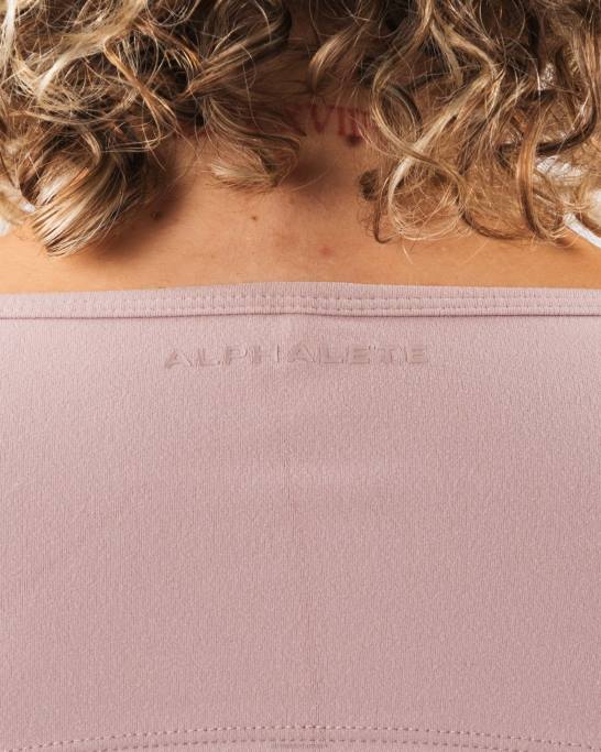 aura trækker på skuldrene Kvinder Alphalete J8D2247 tøj porcelæn brun