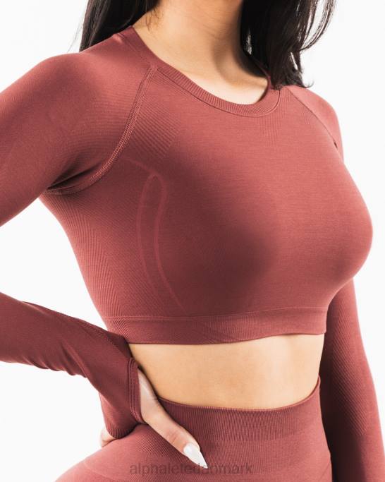 stratus ls afgrøde Kvinder Alphalete J8D2254 tøj efterårsrød