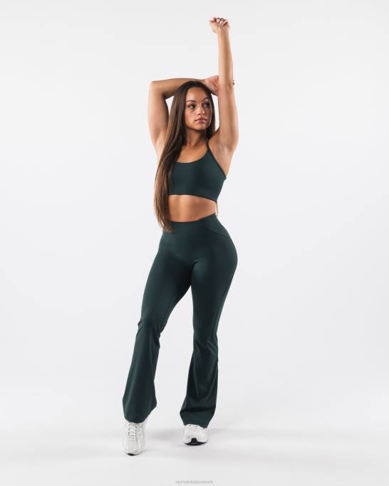 aura flared bukser Kvinder Alphalete J8D2379 tøj cypresgrøn