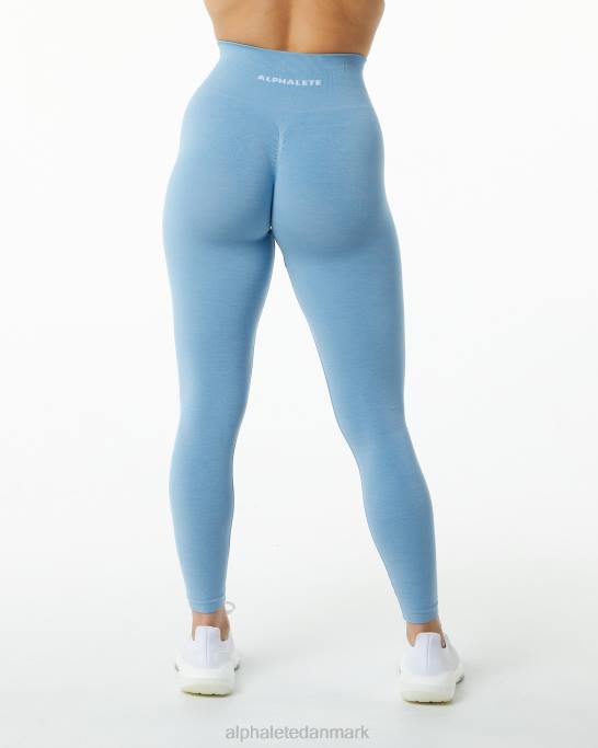 forstærk legging Kvinder Alphalete J8D2441 tøj vasket denimblå
