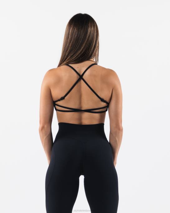aura bh med stropper Kvinder Alphalete J8D257 tøj sort
