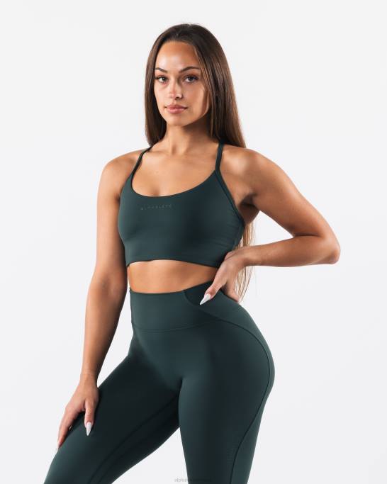 aura langline bh med stropper Kvinder Alphalete J8D231 tøj cypresgrøn