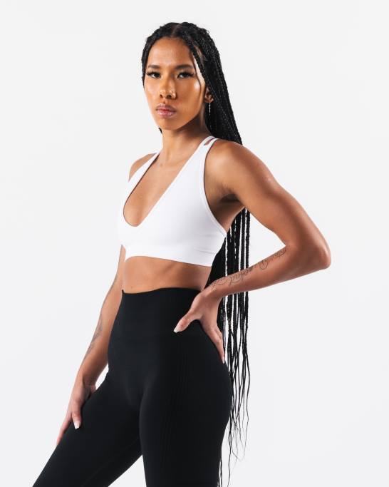 forstærk dyb v bh Kvinder Alphalete J8D22 tøj hvid