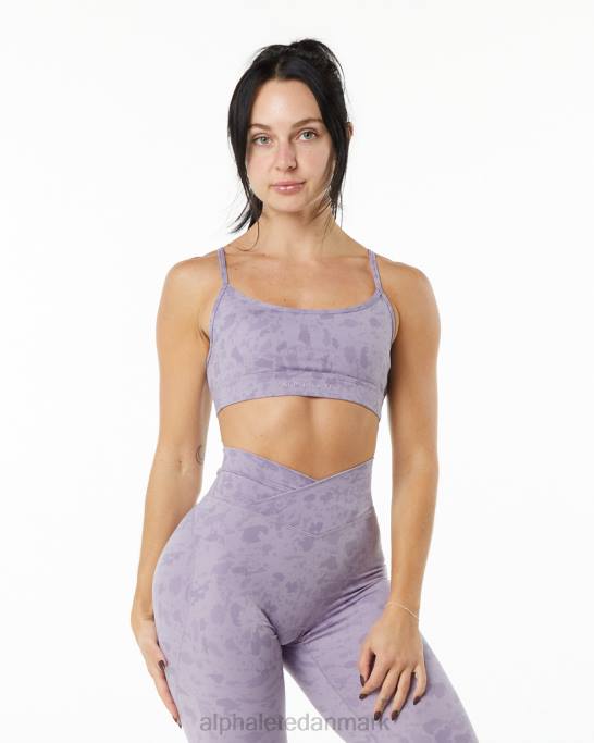 overflade ubegrænset bh Kvinder Alphalete J8D2150 tøj småstensprint diset lilla lilla