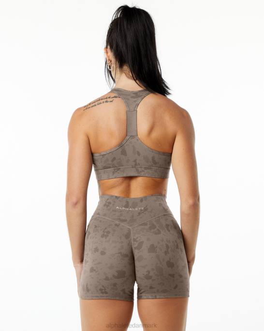 overflade wrap bh Kvinder Alphalete J8D2155 tøj pebble print mokkabrun