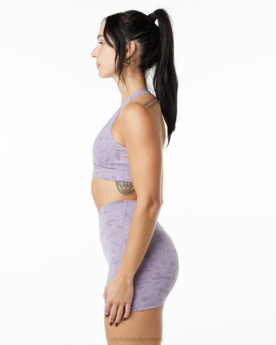 overflade wrap bh Kvinder Alphalete J8D2156 tøj småstensprint diset lilla lilla