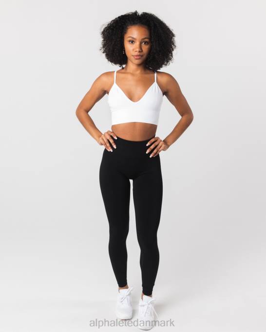 sømløs ribbet bh Kvinder Alphalete J8D267 tøj hvid