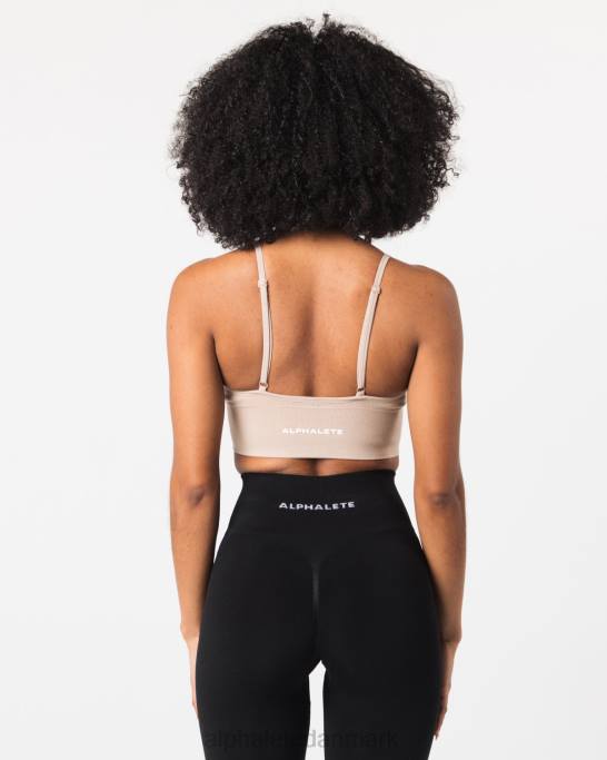 sømløs ribbet bh Kvinder Alphalete J8D269 tøj hør brun