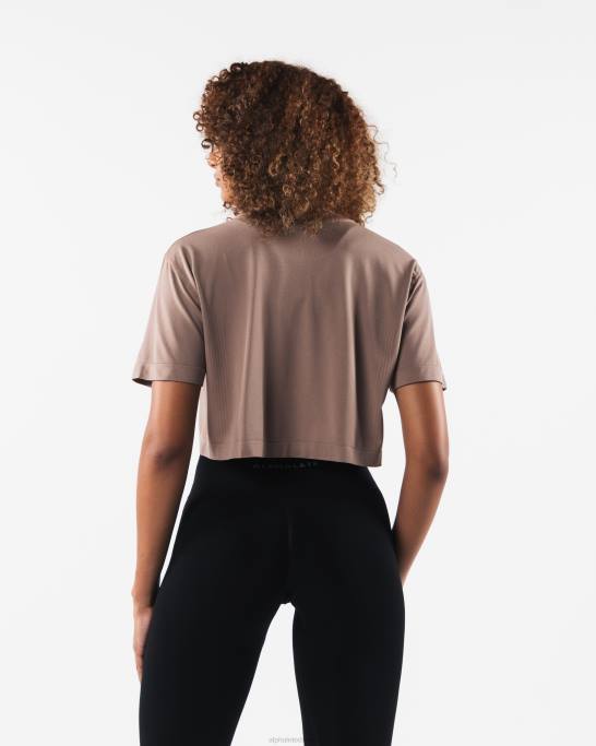 kerne airtech ss afgrøde Kvinder Alphalete J8D2207 tøj cremet beige brun