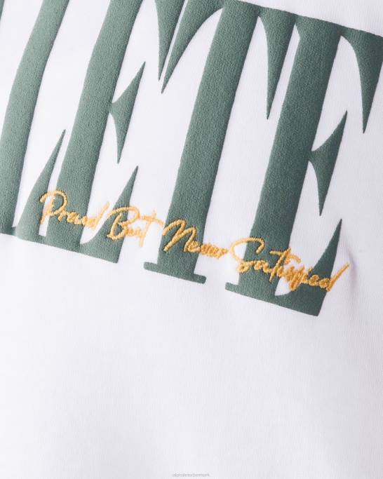 republik crop tee Kvinder Alphalete J8D2193 tøj hvid