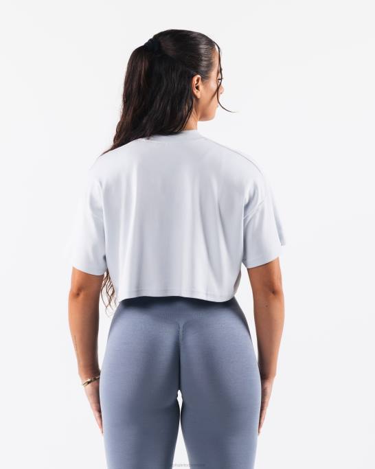 republik crop tee Kvinder Alphalete J8D2194 tøj halogen blå