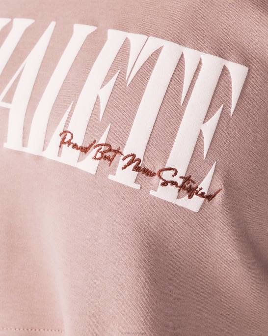 republik crop tee Kvinder Alphalete J8D2199 tøj gevir brun