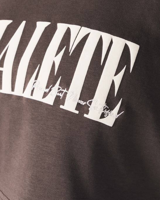 republik crop tee Kvinder Alphalete J8D2200 tøj tyrkisk kaffe brun