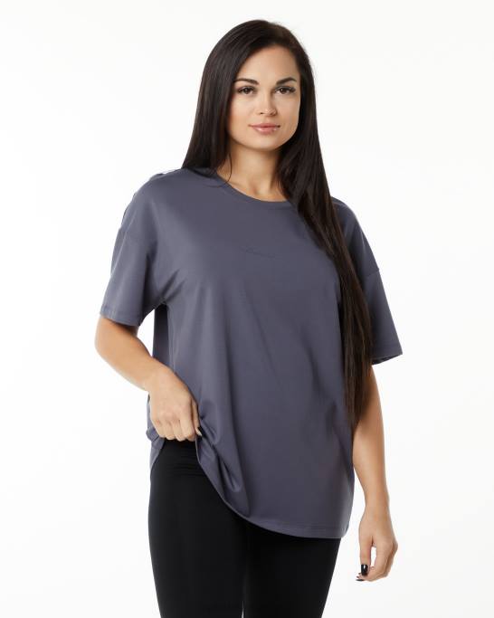 signatur oversized t-shirt Kvinder Alphalete J8D2236 tøj dæmpet lilla