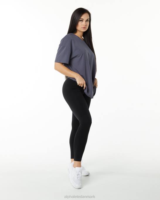 signatur oversized t-shirt Kvinder Alphalete J8D2236 tøj dæmpet lilla