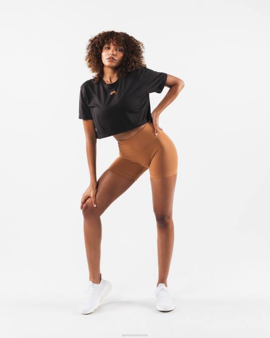 wolf head airtech ss crop Kvinder Alphalete J8D2209 tøj småsten brun