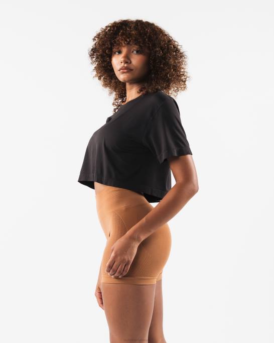 wolf head airtech ss crop Kvinder Alphalete J8D2209 tøj småsten brun