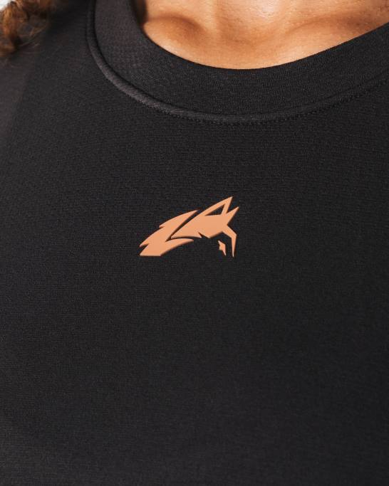 wolf head airtech ss crop Kvinder Alphalete J8D2209 tøj småsten brun