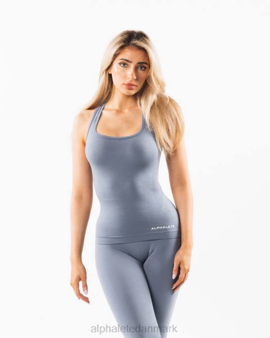 sømløs racerback tank Kvinder Alphalete J8D2160 tøj stadig vandblå