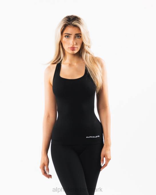 sømløs racerback tank Kvinder Alphalete J8D2164 tøj sort