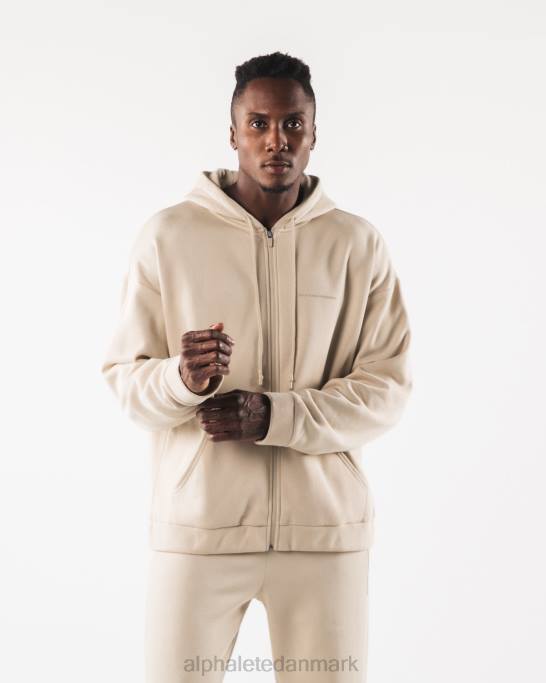 original jakke med fuld lynlås Mænd Alphalete J8D2610 tøj havsalt brun