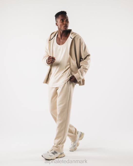 original jakke med fuld lynlås Mænd Alphalete J8D2610 tøj havsalt brun