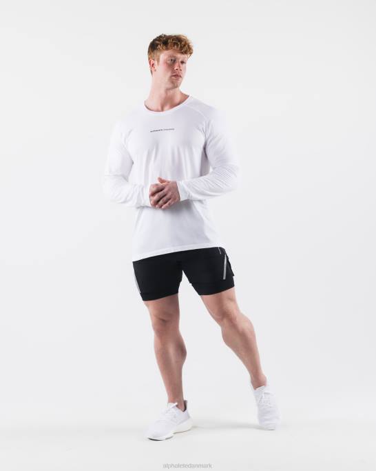 aa airtech ls t-shirt Mænd Alphalete J8D2509 tøj hvid