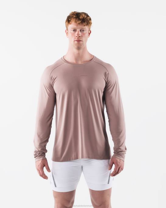 aa airtech ls t-shirt Mænd Alphalete J8D2515 tøj porcelæn brun