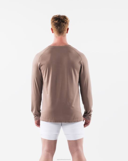 aa airtech ls t-shirt Mænd Alphalete J8D2517 tøj cremet beige brun