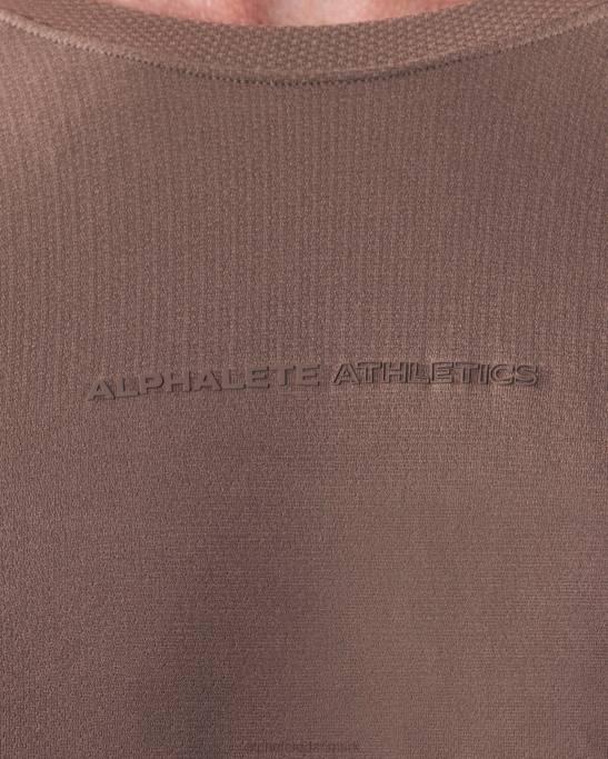 aa airtech ls t-shirt Mænd Alphalete J8D2517 tøj cremet beige brun