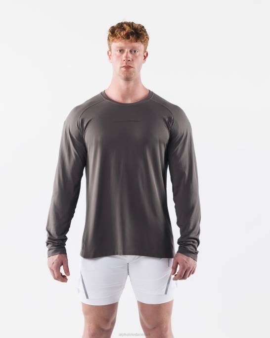 aa airtech ls t-shirt Mænd Alphalete J8D2519 tøj støvet betongrå