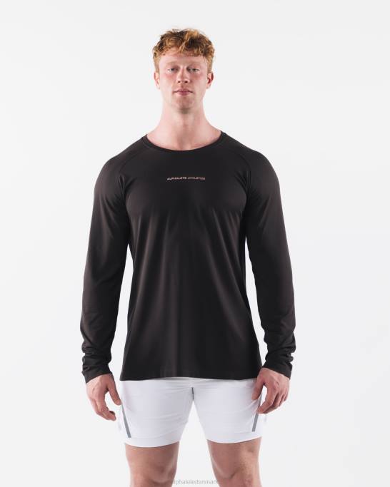 aa airtech ls t-shirt Mænd Alphalete J8D2521 tøj småsten brun