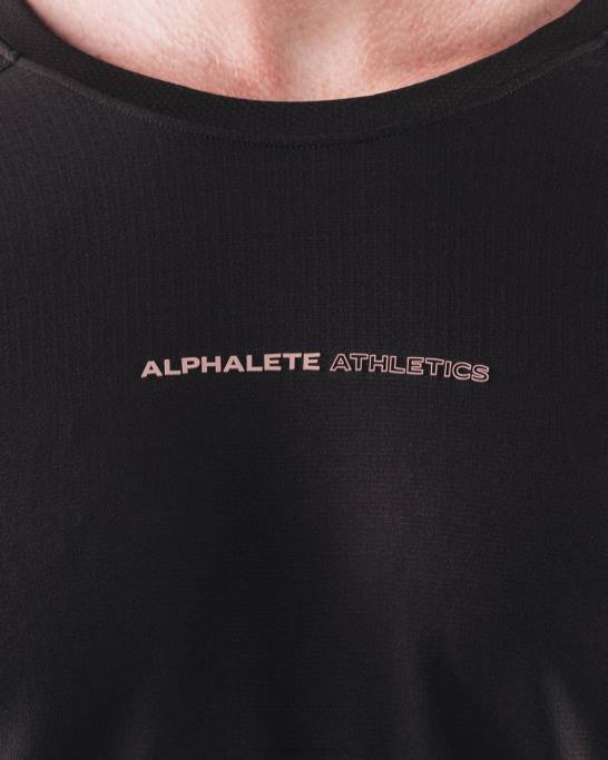 aa airtech ls t-shirt Mænd Alphalete J8D2521 tøj småsten brun