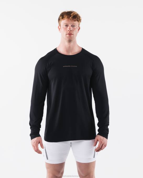 aa airtech ls t-shirt Mænd Alphalete J8D2524 tøj sort