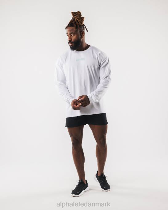 aa paisley print ls t-shirt Mænd Alphalete J8D2526 tøj hvid