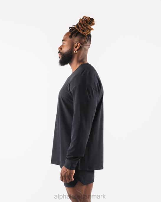 aa paisley print ls t-shirt Mænd Alphalete J8D2532 tøj sort