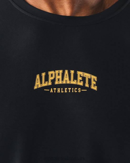 aa paisley print ls t-shirt Mænd Alphalete J8D2532 tøj sort