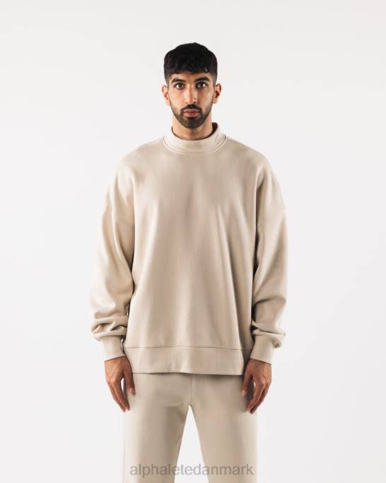 oprindelse mock neck ls Mænd Alphalete J8D2750 tøj havsalt brun