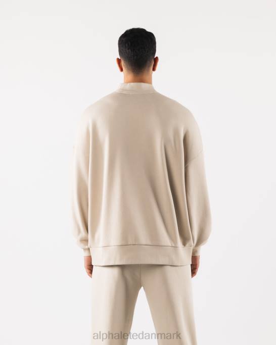 oprindelse mock neck ls Mænd Alphalete J8D2750 tøj havsalt brun