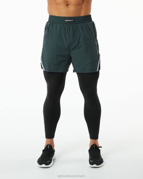 infinity 2-i-1 hastighed kort 5,5" Mænd Alphalete J8D2709 tøj jægergrøn