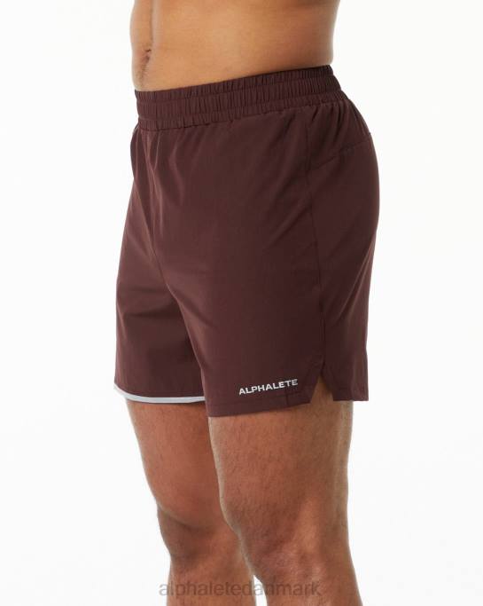 kerne skridt kort 5" Mænd Alphalete J8D2700 tøj bordeaux rød