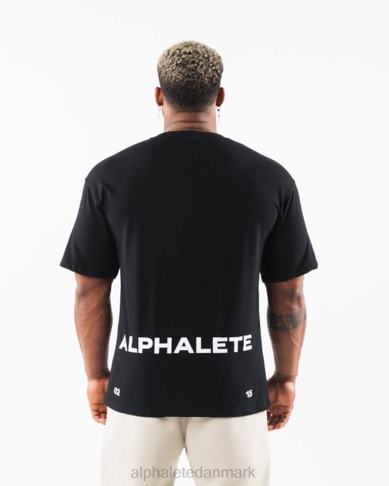 T-shirt med børstet crest Mænd Alphalete J8D2537 tøj sort