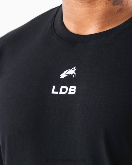 T-shirt med børstet crest Mænd Alphalete J8D2537 tøj sort