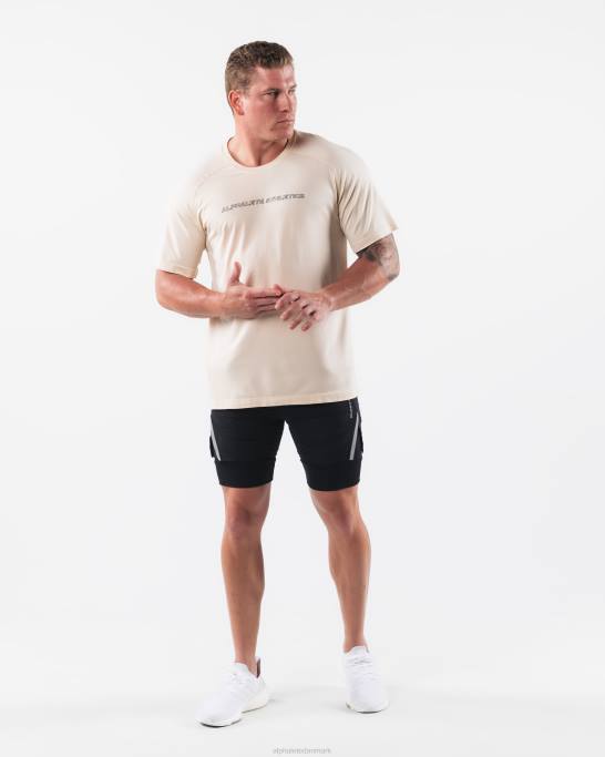 aa airtech t-shirt Mænd Alphalete J8D2510 tøj beige brun