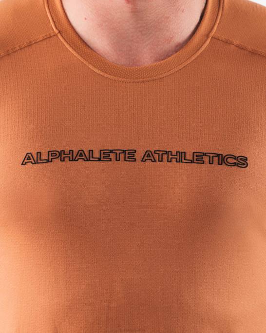 aa airtech t-shirt Mænd Alphalete J8D2512 tøj legeret orange