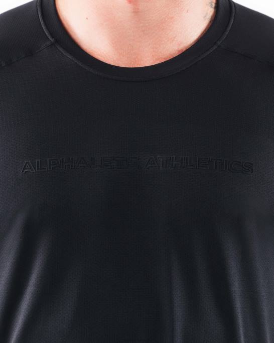 aa airtech t-shirt Mænd Alphalete J8D2522 tøj sort